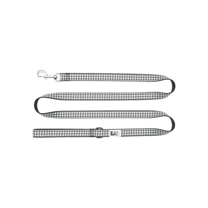 RC PETS Dog Leash, Black Gingham, 1x6'