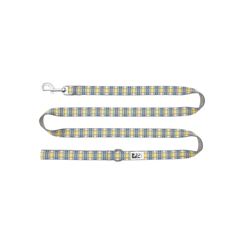 RC PETS Dog Leash, Marigold Plaid, 1x6'