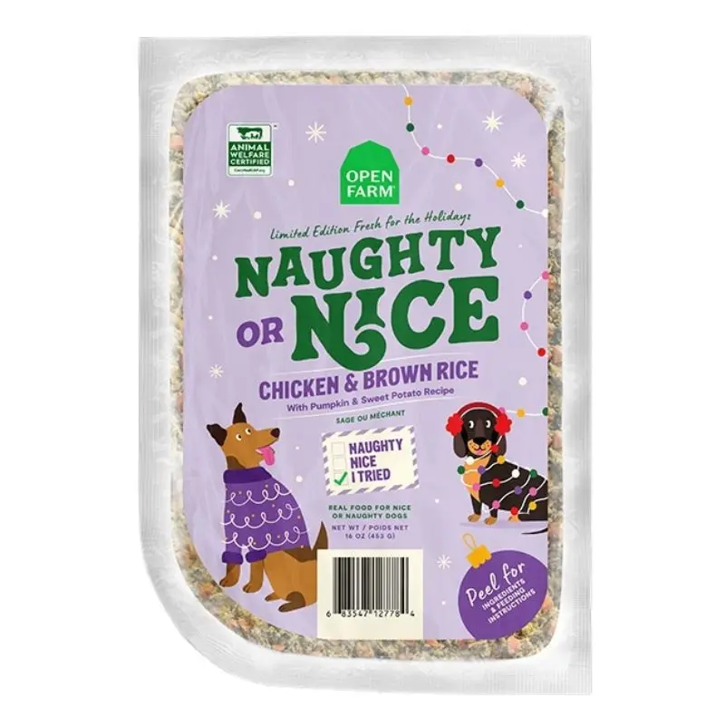 Open Farm Naughty or Nice Gently Cooked Wet Dog Food - Chicken & Brown Rice - 16oz Pouch