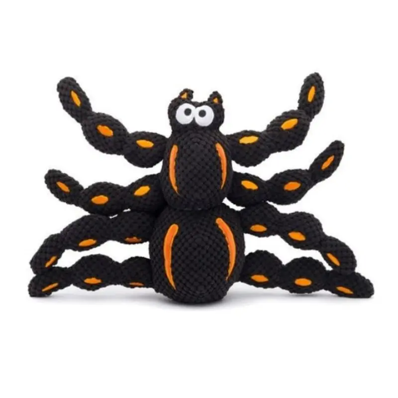 Fab Halloween Floppy Spider Dog Toy Small
