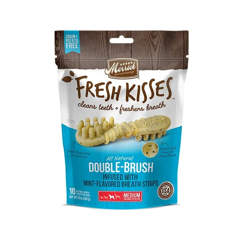 Merrick Fresh Kisses Mint Breath Strips For Medium Dogs, 6 Pieces
