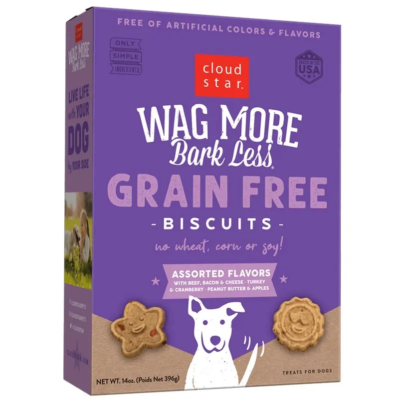 Cloud Star Wag More Bark Less Grain Free Assorted Flavors Dog Treats 14oz