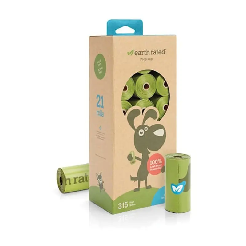Earth Rated Unscented Poop Dog Waste Bags 21 Refill Rolls 315 Bags