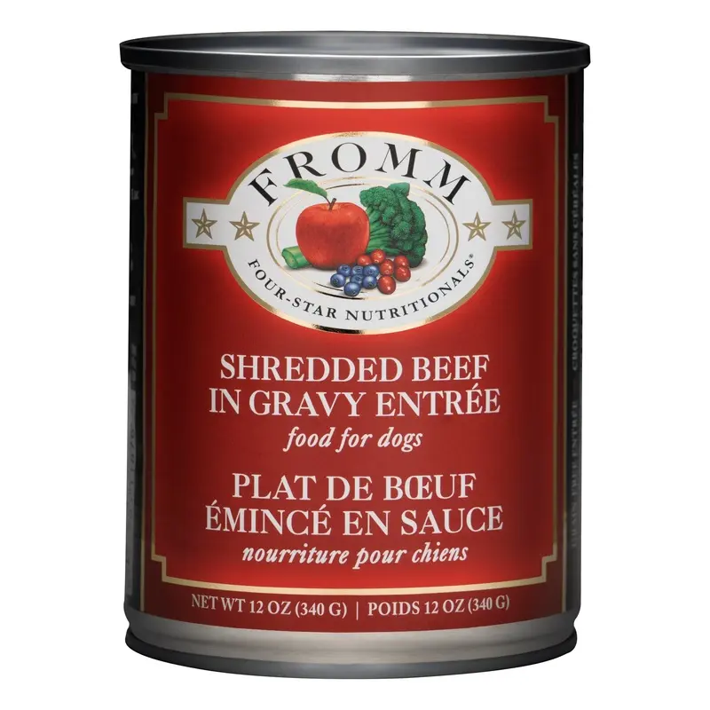 Fromm Four-Star Wet Dog Food - Shredded Beef in Gravy - 12oz Can