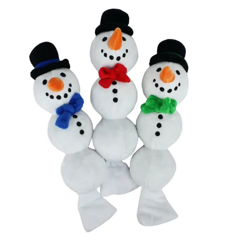 Multipet Holiday Snowman with Snowballs 11" Assorted Dog Toys
