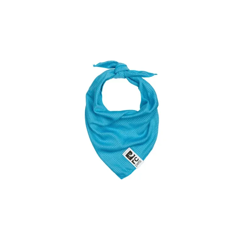 RC PETS Dog Zephyr Cooling Bandana, Aqua, S/M, 8" - 17"