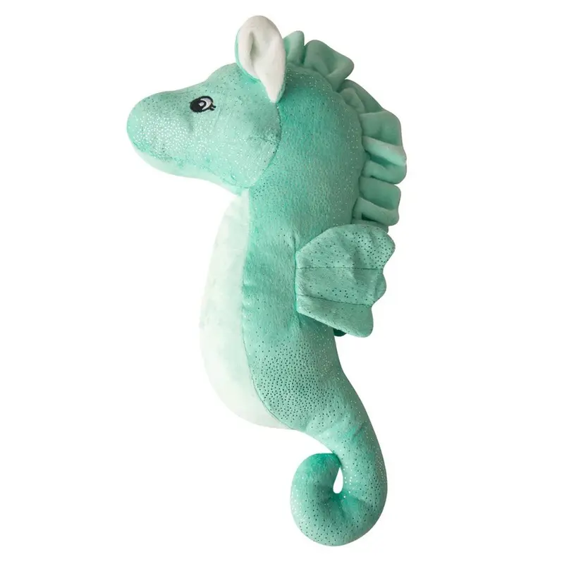 Snugarooz Pet Sandy the Sea Horse 17" Teal Dog Toy