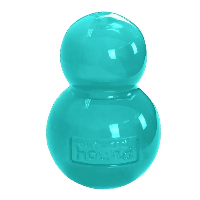 Outward Hound Double-Tuff Interactive Treat Stuffer Durable Dog Chew Toy Blue Medium