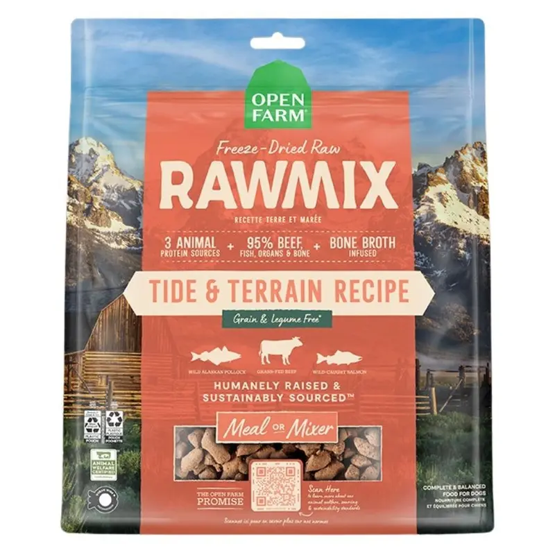 Open Farm RawMix Tide & Terrain Freeze Dried Raw Dog Food 13.5oz