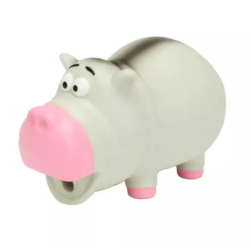Rascals Latex Grunt Dog Toys Hippo 7"