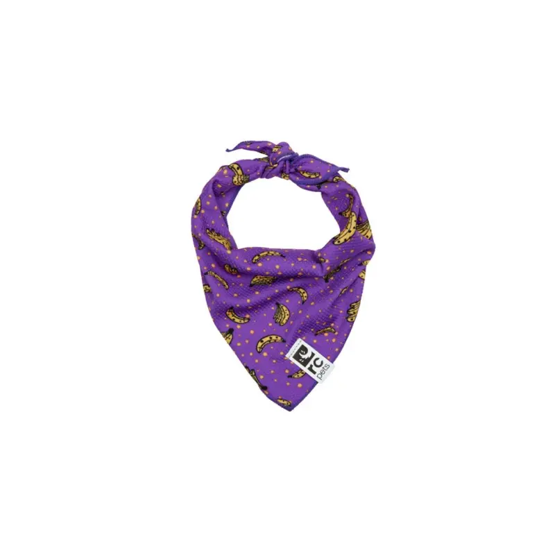 RC PETS Dog Zephyr Cooling Bandana, Bananas, S/M, 8" - 17"