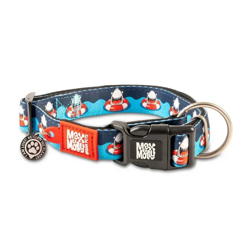 Max&Molly Smart ID Dog Collar Frenzy The Shark L 15-25"