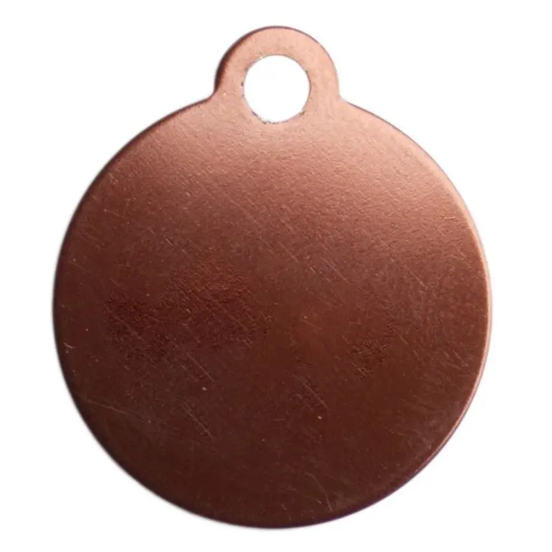 Pet Tag Circle Small Bronze