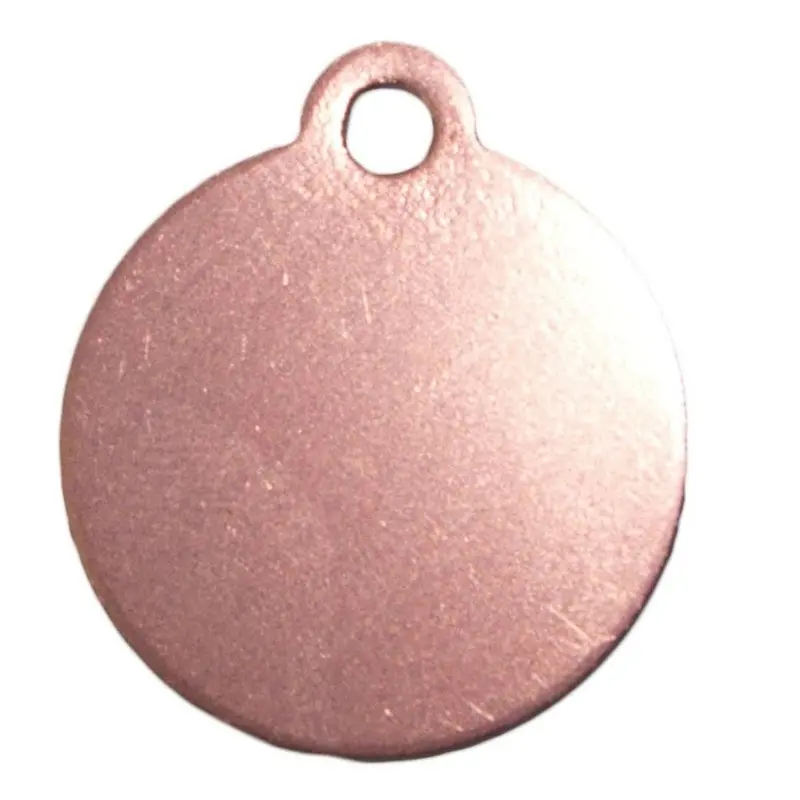 Pet Tag Circle Small Rose Gold