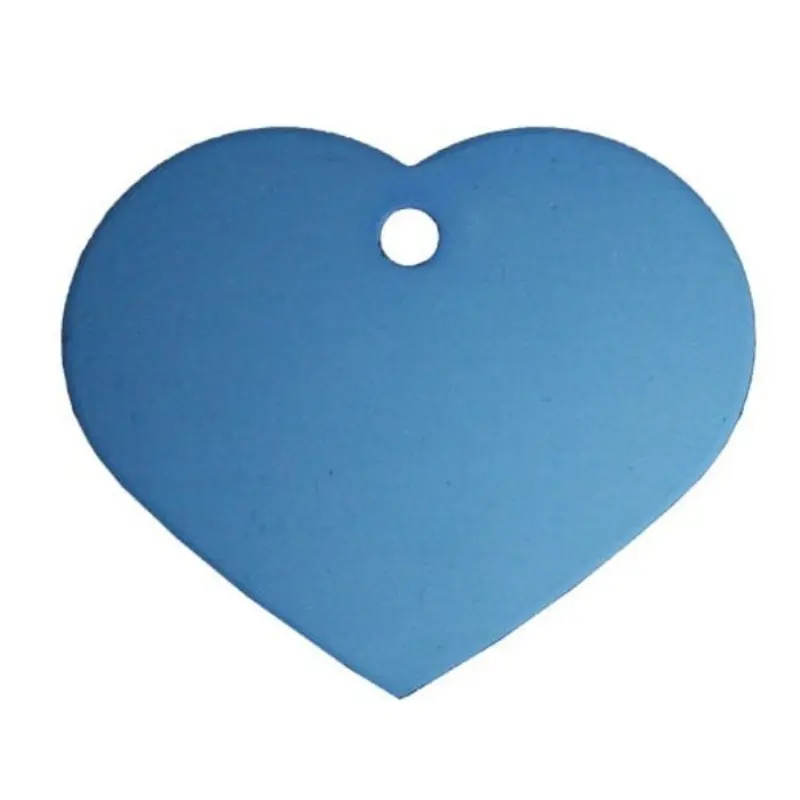 Pet Tag Heart Large Turquoise