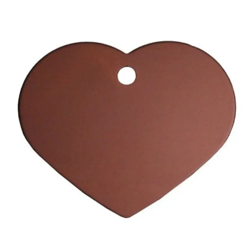 Pet Tag Heart Small Bronze