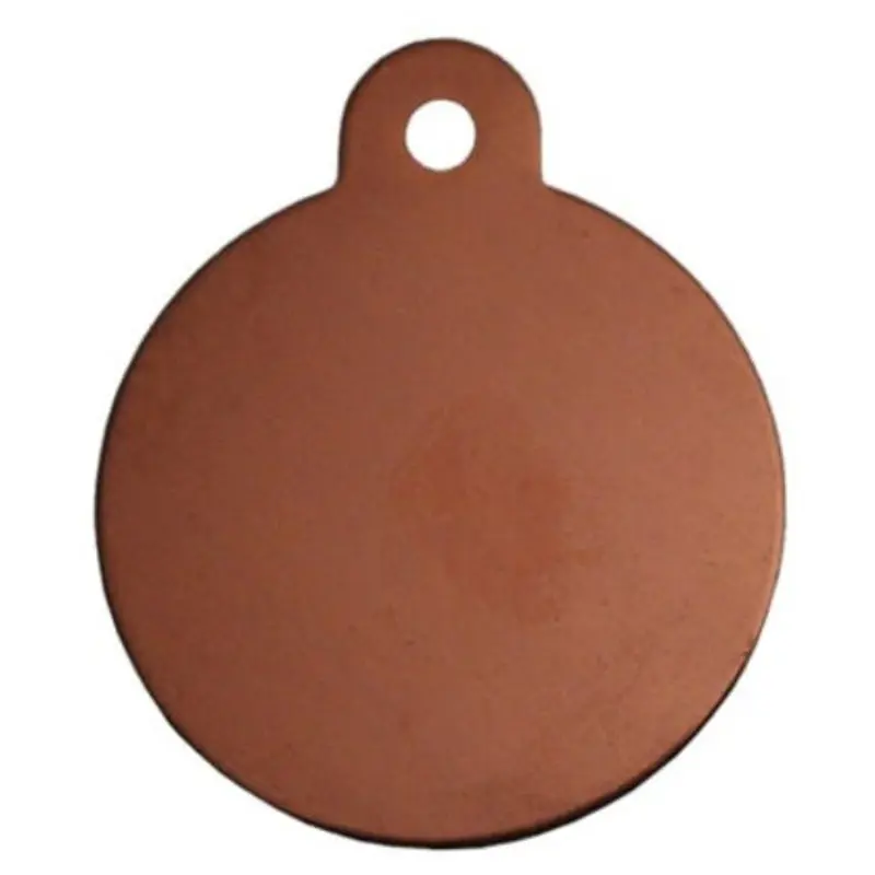 Pet Tag Circle Large Bronze