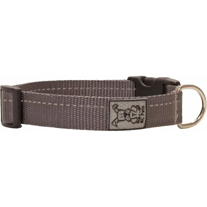 RC Pet Products Primary Adjustable Dog Collar 1" Charcoal