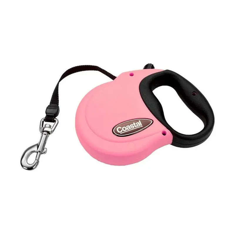 Power Walker Dog Retractable Leash 16' Pink Medium