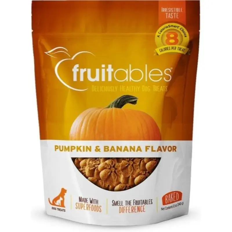 Fruitables Pumpkin & Banana Healthy Dog Treats 12oz