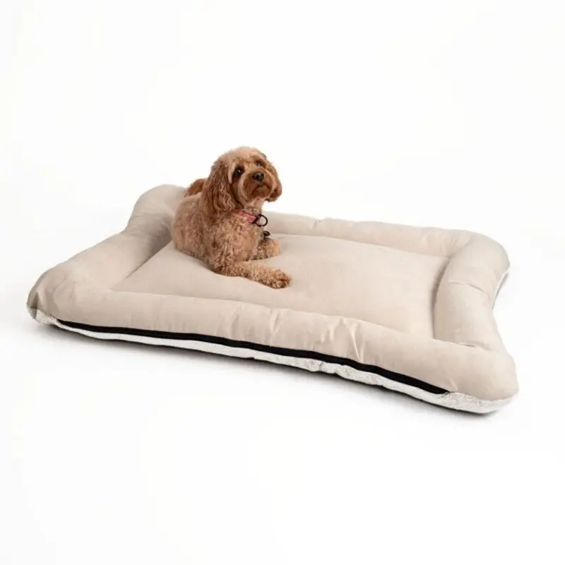 Snoozer All Day Reversible Dog Bed Medium Bucksin Ivory