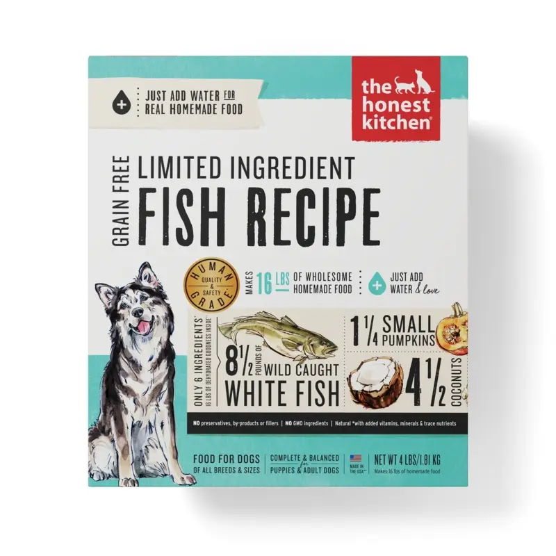 The Honest Kitchen Limited Ingredient Dehydrated Dog Food - Fish - 4lb Box