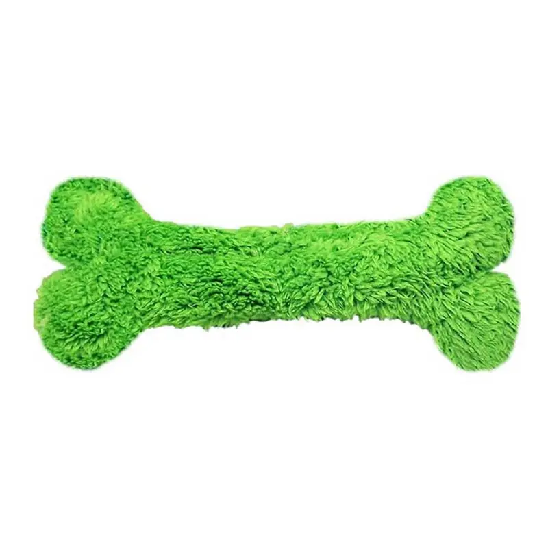 Cycle Dog Duraplush Fuzzy Small Green Bone Dog Toy