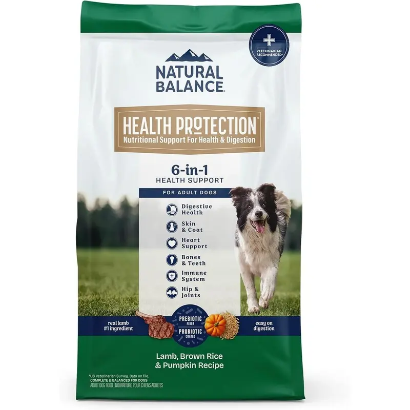 Natural Balance Health Protection Dry Dog Food - Lamb Rice & Pumpkin - 24lb