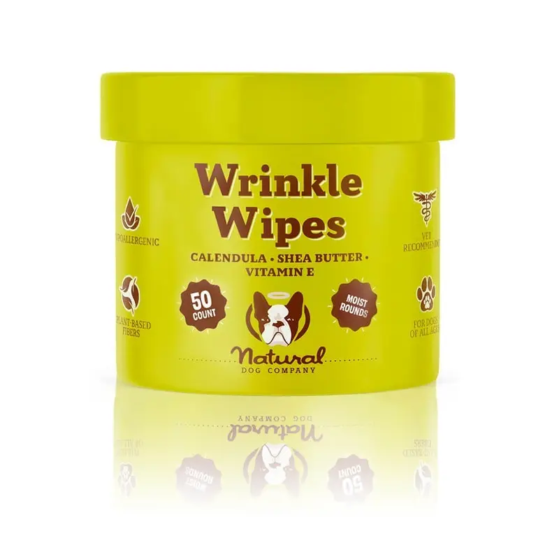 Natural Dog Company Wrinkle Wipes 50 Count