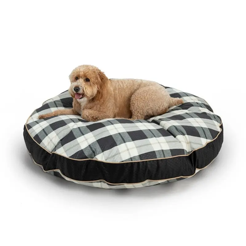Snoozer Pool & Patio Round Dog Bed XL Barkely Black Diamond