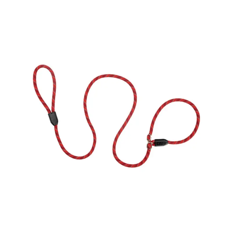 RC PETS Dog Rope Slip Leash, Red, 1/2"X5'