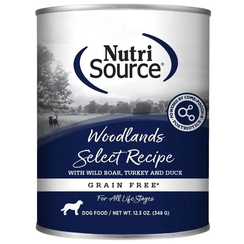 NutriSource Woodlands Select Grain Free Wet Dog Food 12.3oz