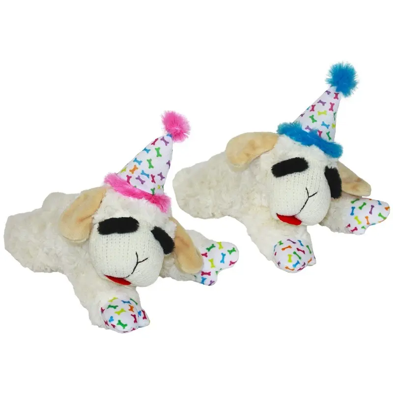 Multipet Lambchop Birthday Hat Dog Toys