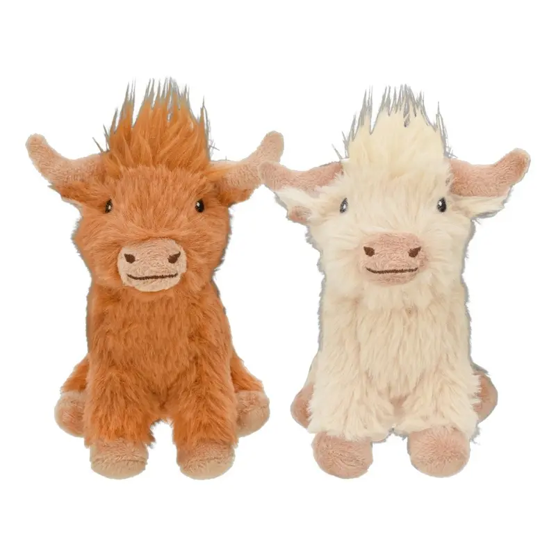 Multipet Minipet Highland Cow Dog Toy 5"