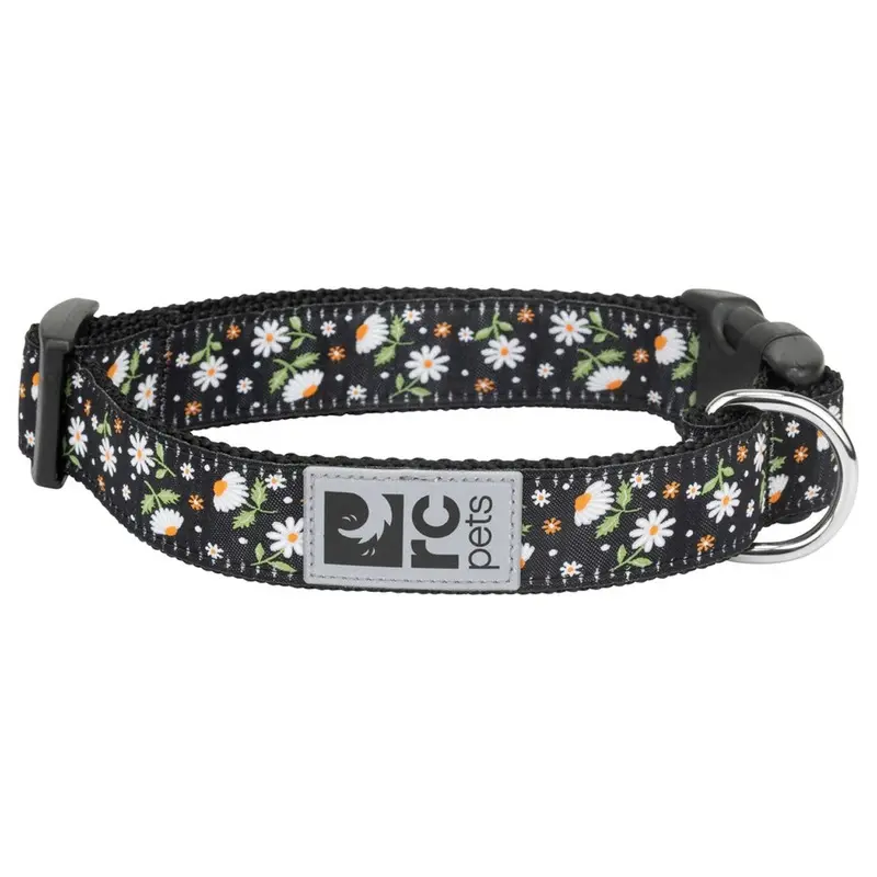 RC Pets Clip Dog Collar Daisies Medium 1" Width 12"-20" Neck