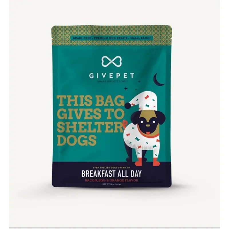 GivePet Crunchy Dog Treats Breakfast All Day 12 oz