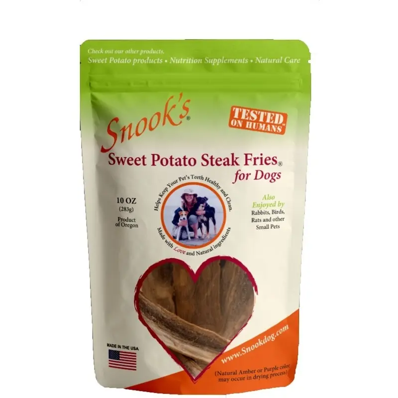 Snook's Sweet Potato Steak Fries Dog Treats, 10 oz