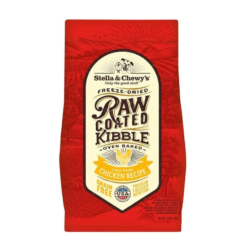 Stella & Chewy's Cage-Free Chicken Raw Coated Kibble Dry Dog Food 22lb