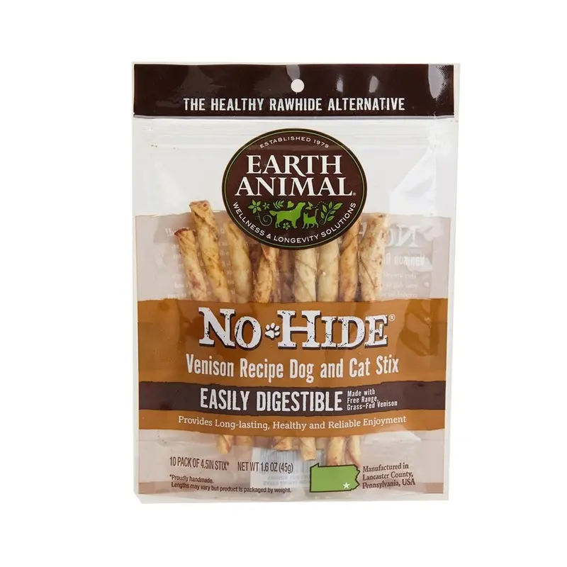 Earth Animal No Hide Venison Stix 1.6oz 10 Pack