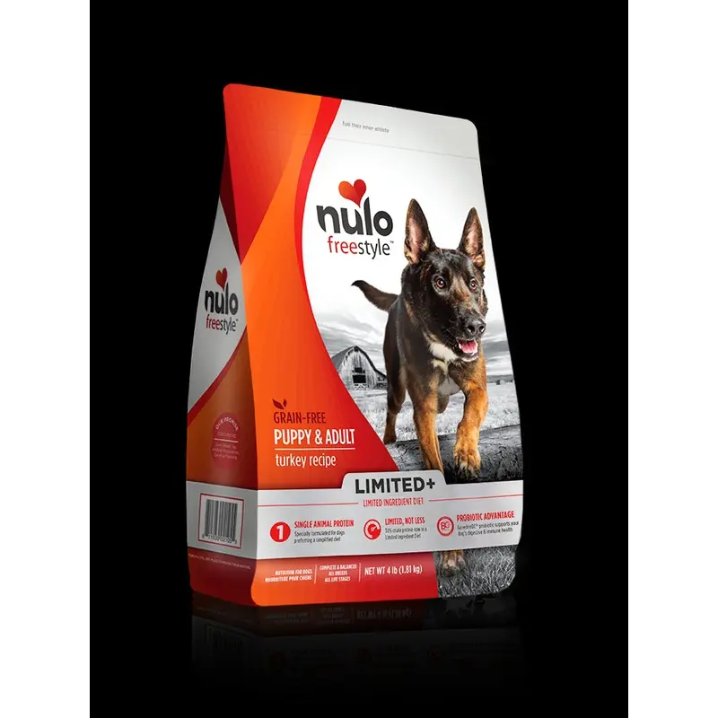 Nulo FreeStyle Puppy/Dog Limited+ Dry Dog Food - Turkey, 10lb Bag