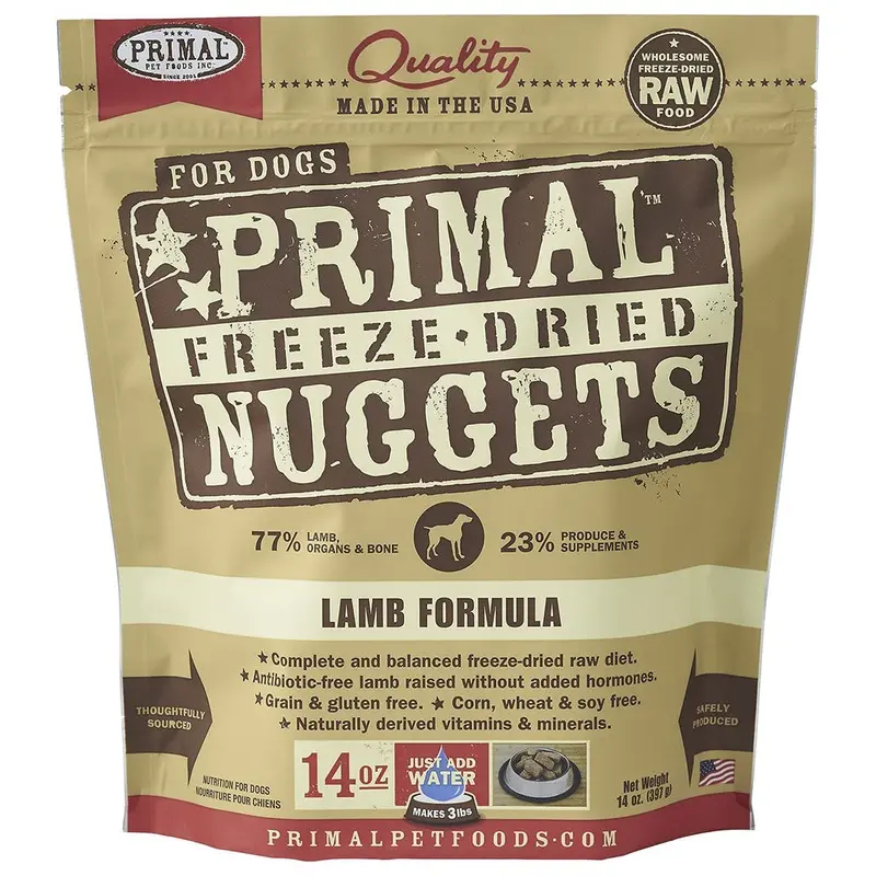 Primal Freeze-Dried Nuggets Lamb Formula Dog Food 14oz