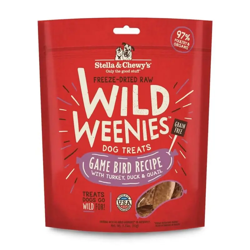 Stella and Chewys Game Bird Wild Weenies Dog Treats 3.25oz