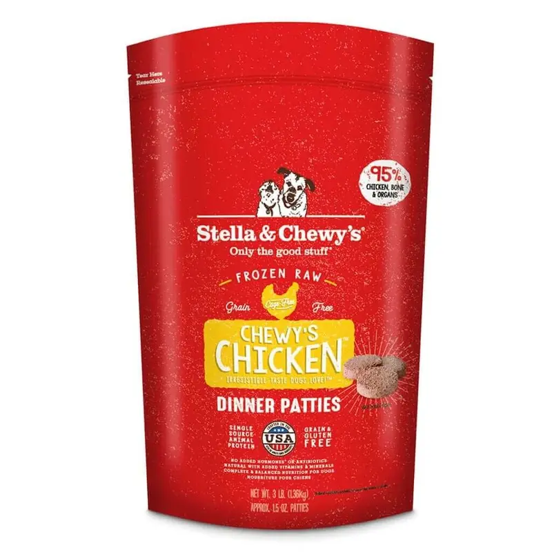 Stella & Chewy's Chewy's Chicken Frozen Raw Patties Raw Dog Food 12lb