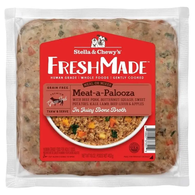 Stella & Chewy's Freshmade Meat-A-Palooza Beef Pork Dog Food 16oz