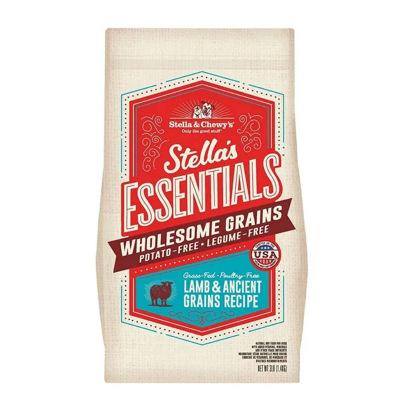 Stella & Chewy's Essentials Ancient Grains Grass-Fed Lamb Dry Dog Food 25lb
