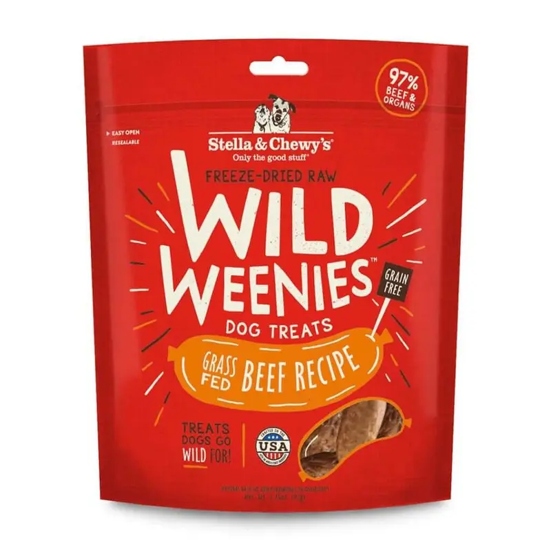Stella and Chewys Grass-Fed Beef Wild Weenies Dog Treats 3.25oz