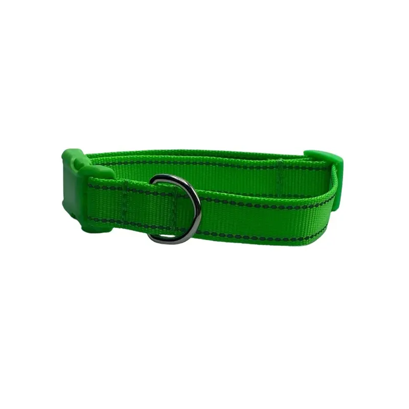 Lime Green Reflections Dog Collars or Leads (1" wide)