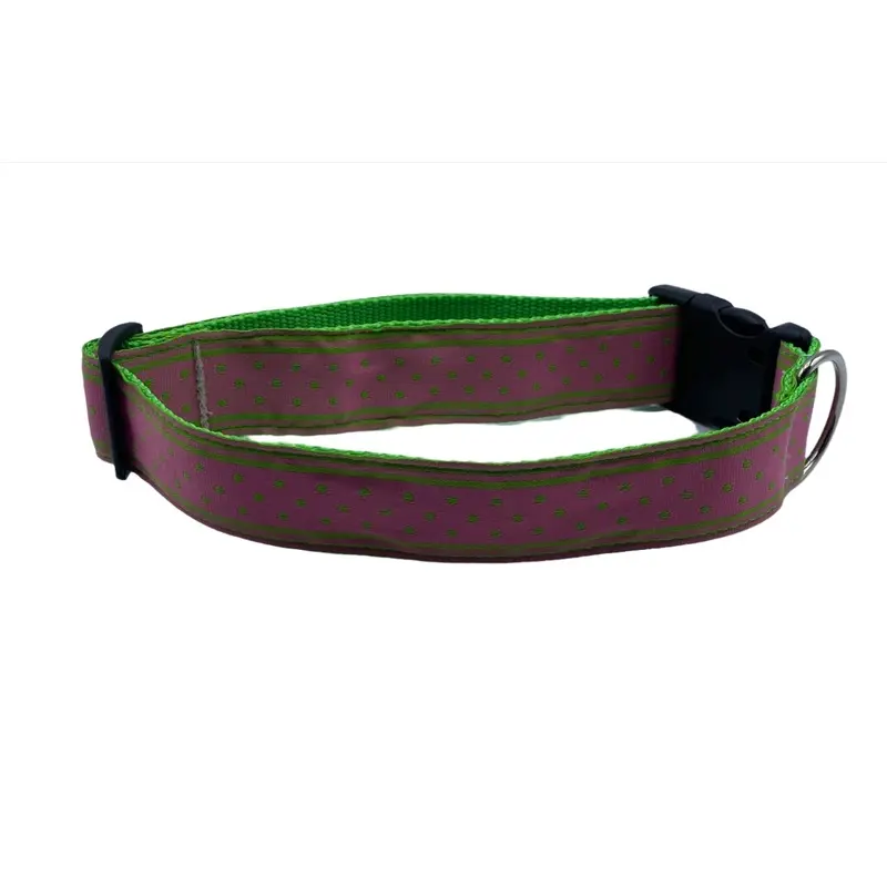Pink Frog Freckles Dog Collars (1.5" Wide)