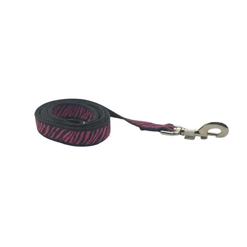 Pink Zebra Dog Collars or leads (1" Wide)(Discontinued)