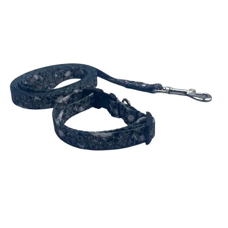 Deathly Skulls Collars or Leads (5/8" wide)
